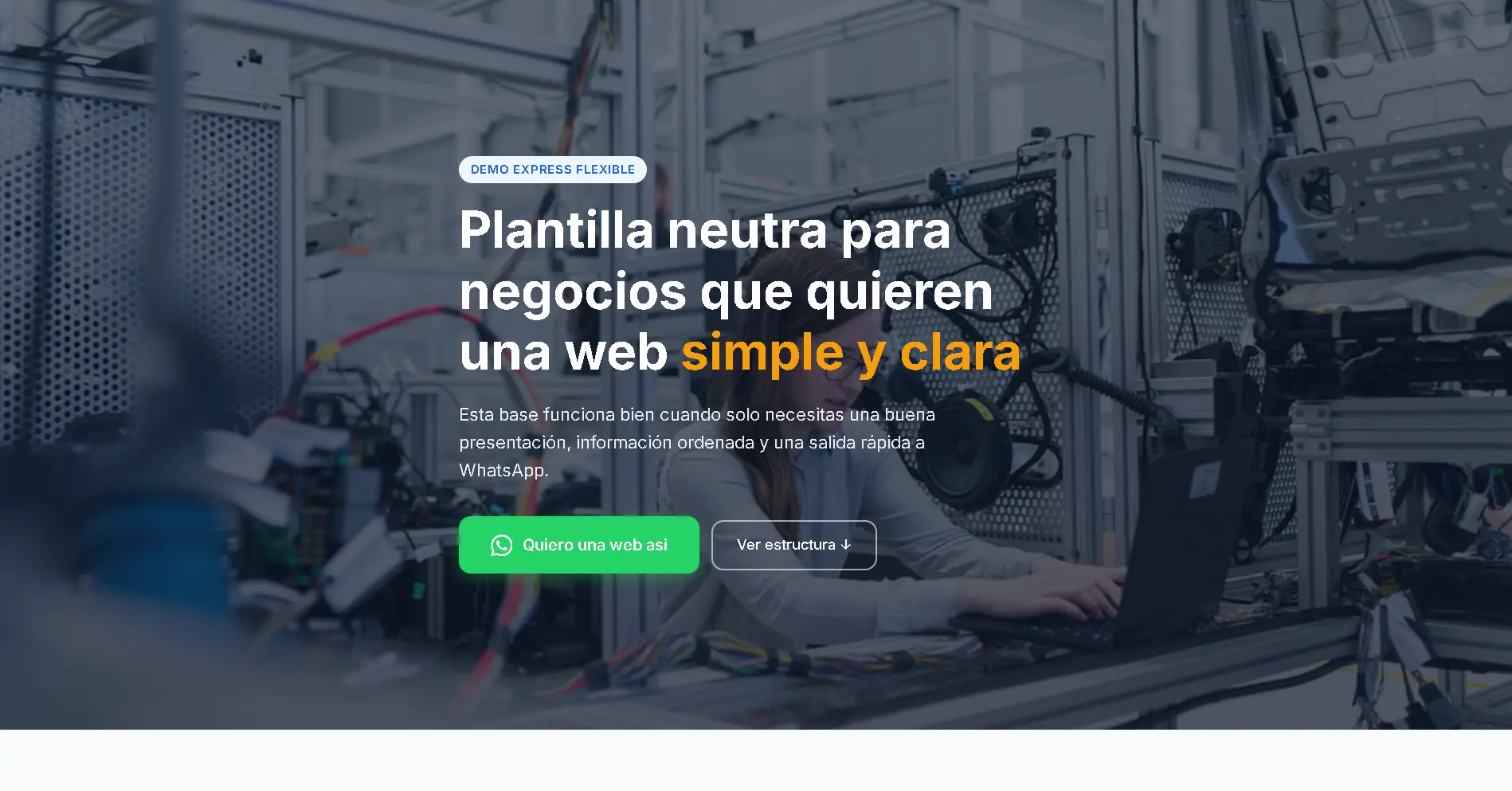 Ejemplo de plantilla web neutra